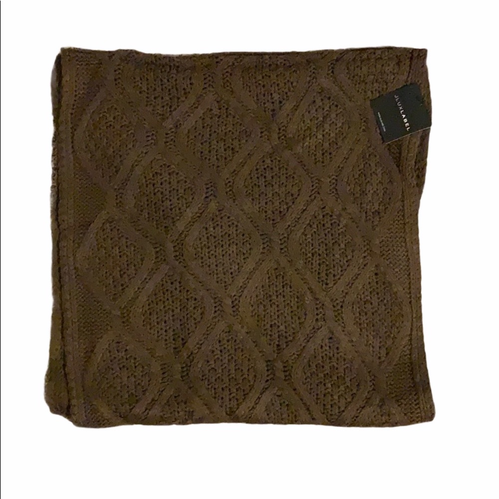 NWT JLUXLABEL Mocha Cable Knit Scarf